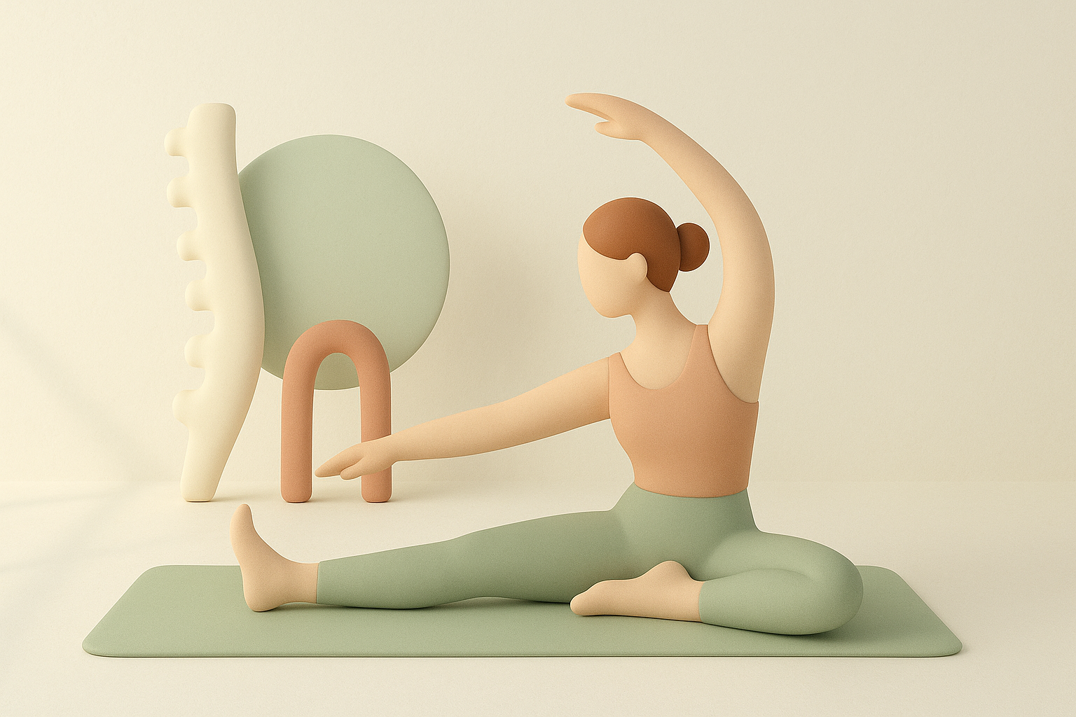Alumna realizando ejercicio de apertura torácica en reformer durante una sesión de pilates para la postura en Lagar Studio (Aravaca, Madrid)