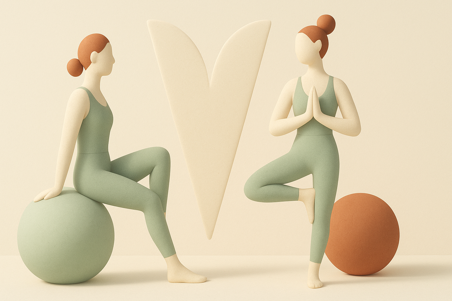 Pilates vs yoga cuál elegir: dos esterillas en estudio Aravaca