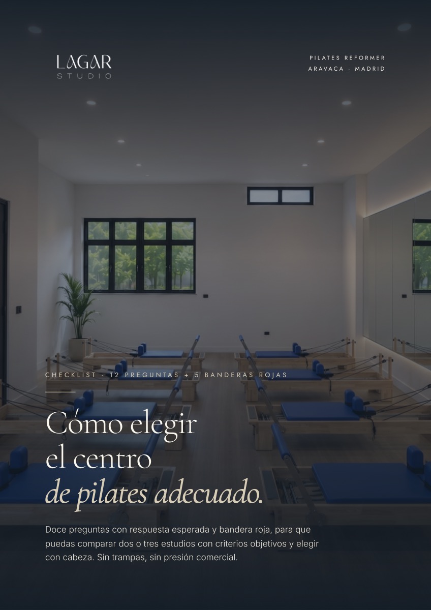 Checklist para elegir centro de pilates · Lagar Studio