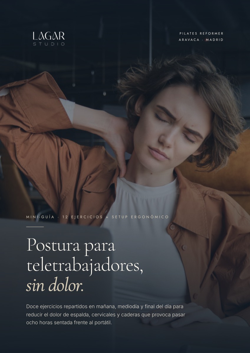 Postura para teletrabajadores · Mini-guía de Lagar Studio