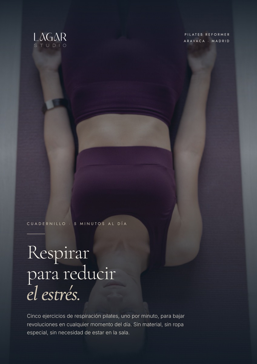 Cuadernillo de respiración pilates para reducir el estrés · Lagar Studio